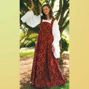 Fleur de Lis Dress. Windlass. Burgundy. Vestido Medieval. Marto
